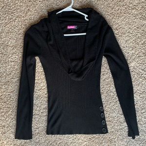 Scoop Neck Black Sweater